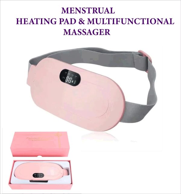 Menstrual Heating Pad Belt for Women – Electric Heat & Vibration Massager | 3 Heat Levels, 4 Modes