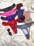 High Cut Leather Look Thong Underwear For Women – Stylish Stretch Fit Lingerie