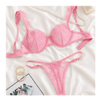 BLS Ethereal Lace Lingerie Set – Strappy Bra & Cut-Out Panty Premium Women's Lingerie