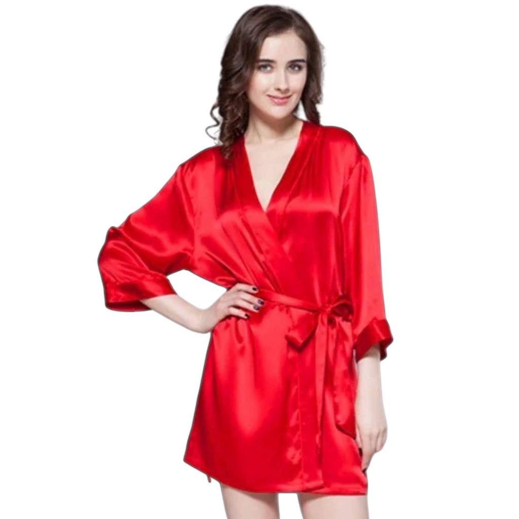 100% Polyester Satin Gown for Women | Soft Silk Nighty Robe
