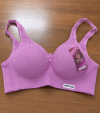 Women's Soft Cotton Jersey Printed Bra in Pink
