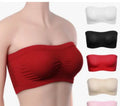 Women Breathable Strapless Non-Padded Bandeau Bra Tube Top by Mallfella