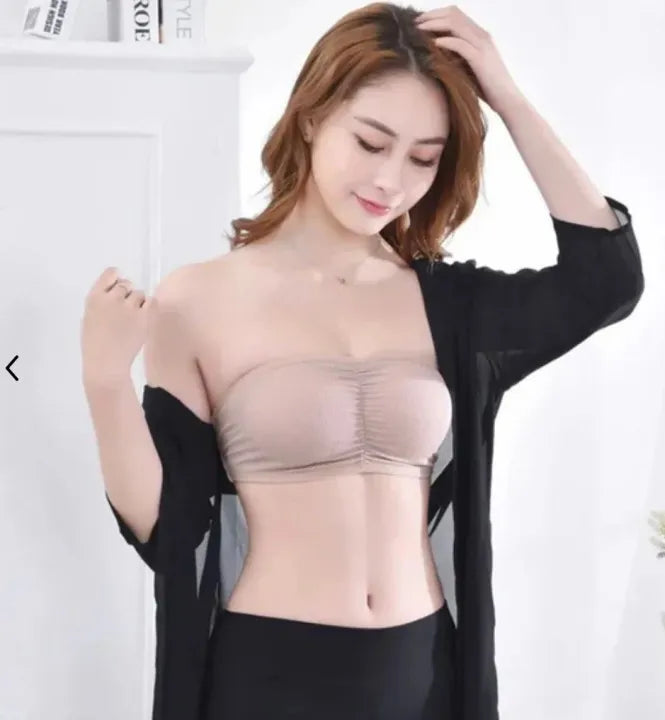 Strapless wireless padded bra for women by Mallfella