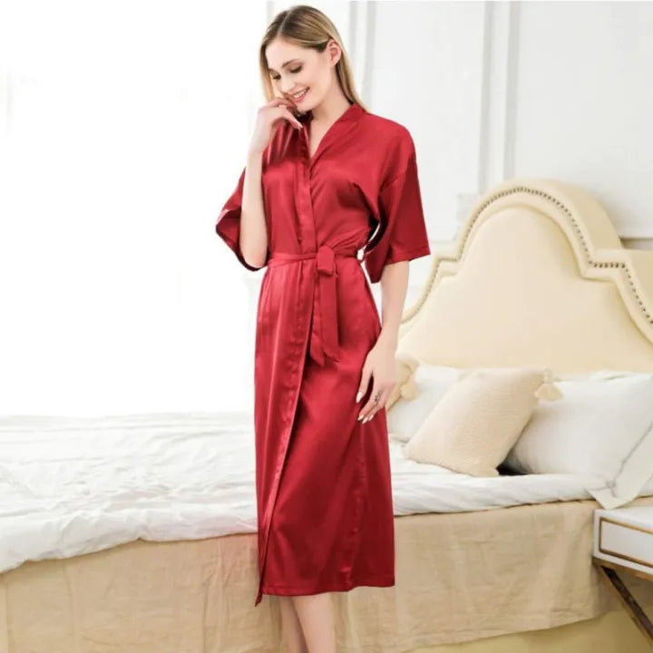 2 Piece Lace Nightwear Set Robe aur Inner Dress
