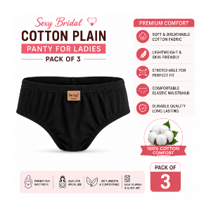Softy Women Brief Pack of 3 (Skin & Black) – Soft Stretch Everyday Comfort Panties
