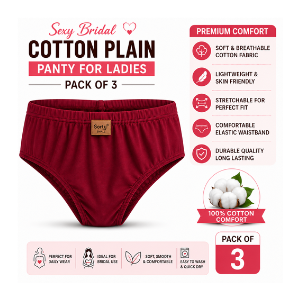 Softy Women Brief Pack of 3 (Skin & Black) – Soft Stretch Everyday Comfort Panties
